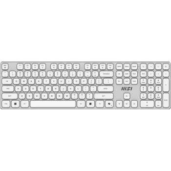 MSI FORGE K210 W COMBO WHITE US Tastatur Maus inklusive Home/Office USB QWERTY US English