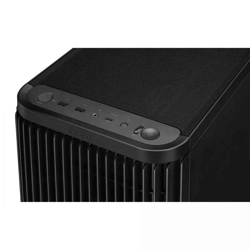 PC-Gehäuse ASUS ProArt PA401 Mesh Panel Schwarz, ATX, 2x160mm vorne, 1x120mm hinten, 2x3,5 Zoll + 2x2,5 Zoll, USB 3.2 Gen1
