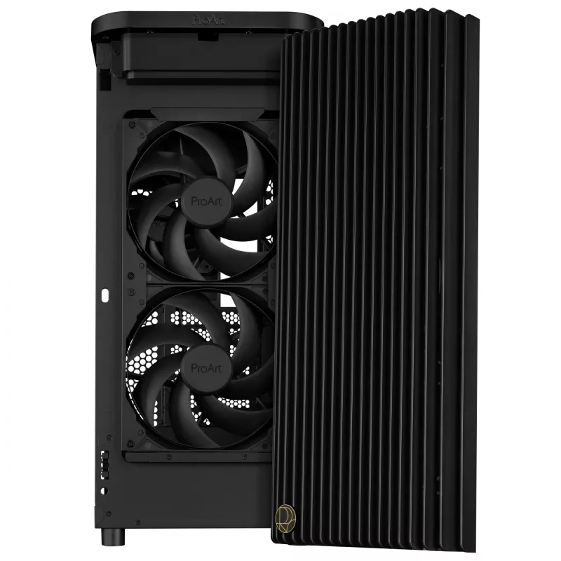 PC-Gehäuse ASUS ProArt PA401 Mesh Panel Schwarz, ATX, 2x160mm vorne, 1x120mm hinten, 2x3,5 Zoll + 2x2,5 Zoll, USB 3.2 Gen1
