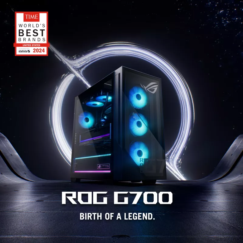 ASUS ROG G700 GM700TZ-R8400F004WS AMD Ryzen™ 5 8400F 32 GB DDR5-SDRAM 1 TB SSD NVIDIA GeForce RTX 5060 Ti Windows 11 Home Tower PC Schwarz