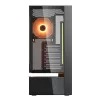 Cougar CFV235 Vision Midi Tower PC-Gehäuse, ARGB, 9,16-Zoll-LCD (1920×462), gehärtetes Glas, schwarz
