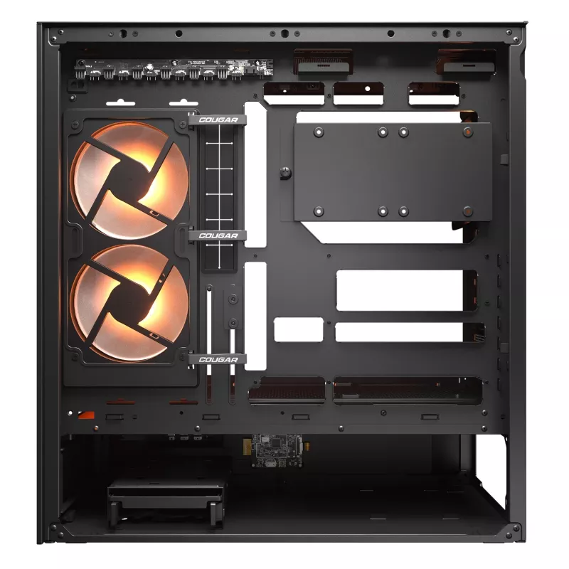 Cougar CFV235 Vision Midi Tower PC-Gehäuse, ARGB, 9,16-Zoll-LCD (1920×462), gehärtetes Glas, schwarz