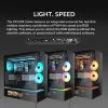 Cougar CFV235 Vision Midi Tower PC-Gehäuse, ARGB, 9,16-Zoll-LCD (1920×462), gehärtetes Glas, schwarz