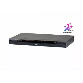 ATEN 16-Port 2-Bus CAT5e/6 KVM over IP Switch, LUC (Laptop USB Console), mit Audio & Virtual Media Unterstützung