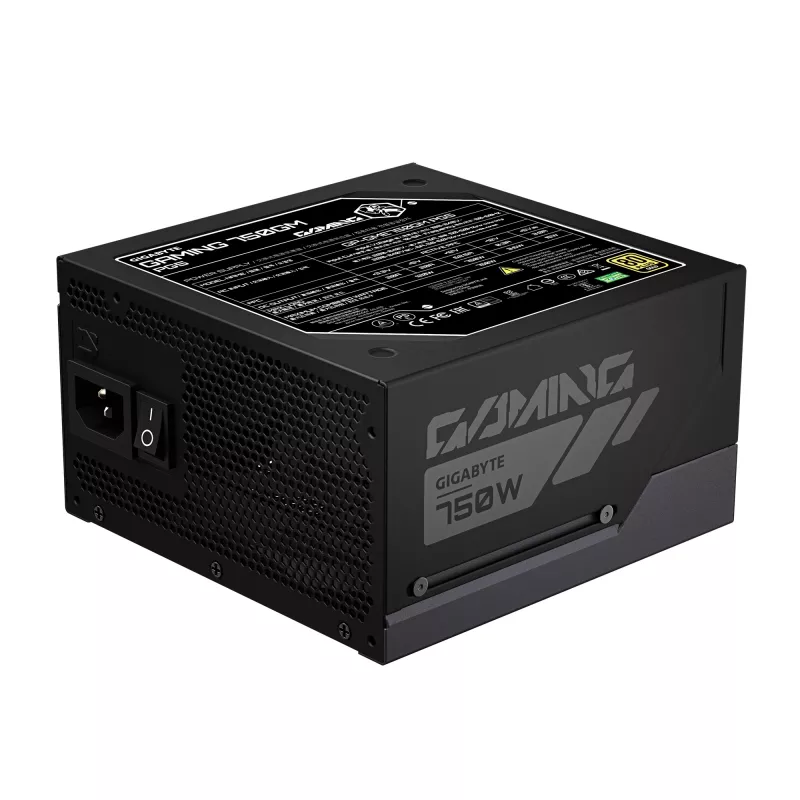 GIGABYTE GAMING 750GM PG5 Netzteil - PCIe 5.1, 80 PLUS Gold, vollmodularer Aufbau, 135-mm-Lüfter, ATX 3.1 kompatibel, EU-Stecker