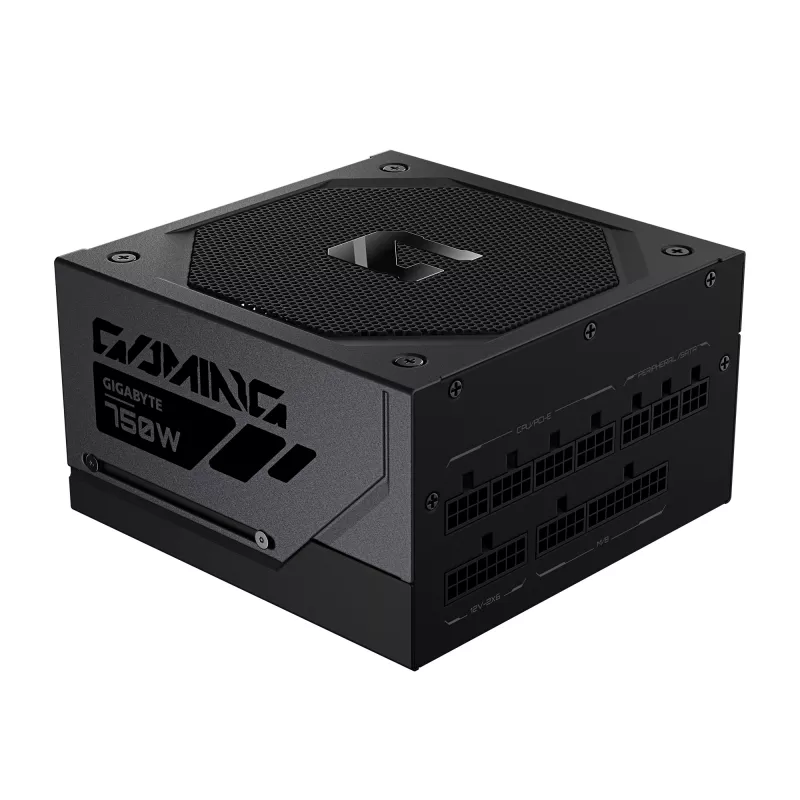GIGABYTE GAMING 750GM PG5 Netzteil - PCIe 5.1, 80 PLUS Gold, vollmodularer Aufbau, 135-mm-Lüfter, ATX 3.1 kompatibel, EU-Stecker