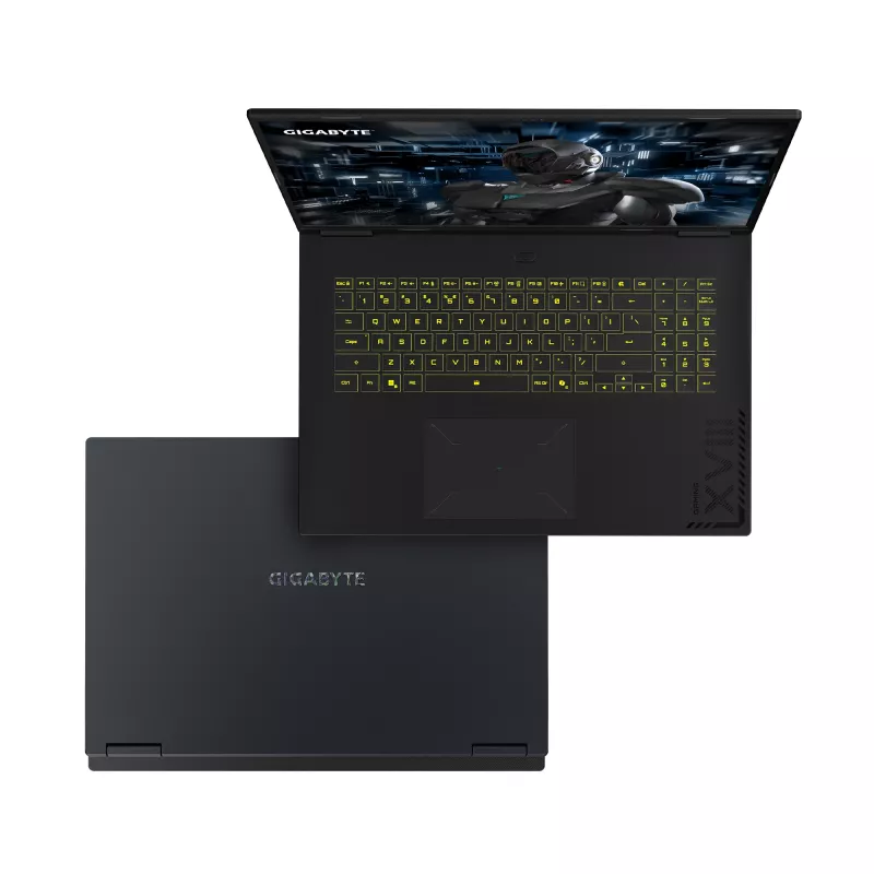 GIGABYTE GAMING A18 PRO DYJG3DEBC4SH Laptop Intel Core 7 240H 45,7 cm (18 Zoll) WQXGA 32 GB LPDDR5x-SDRAM 1 TB SSD NVIDIA GeForce RTX 5080 Wi-Fi 6E (802.11ax) Windows 11 Home Schwarz