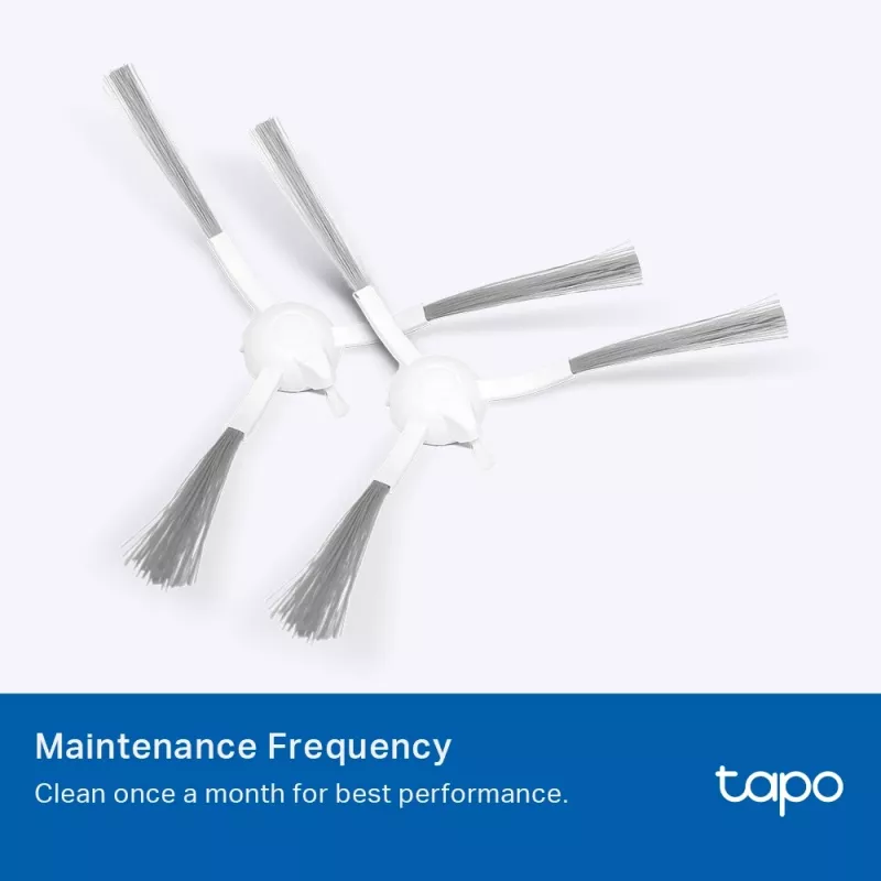 Zubehörset für TP-Link Tapo RVA100 Saugroboter — 2 waschbare HEPA-Filter, Hauptbürste, 2 Seitenbürsten (schwarz/weiß)