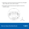 Zubehörset für TP-Link Tapo RVA100 Saugroboter — 2 waschbare HEPA-Filter, Hauptbürste, 2 Seitenbürsten (schwarz/weiß)