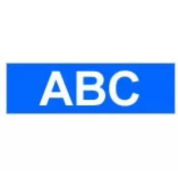 Brother Gloss Laminated Labelling Tape - 24mm, Weiß/Blau Etikettierband TZ