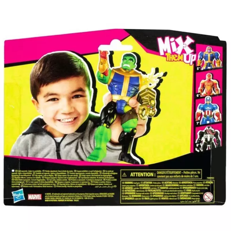 HASBRO Marvel MixMashers Avengers Hulk Mix-&-Match Actionfigur, mehrfarbig, für Kinder ab 4 Jahren