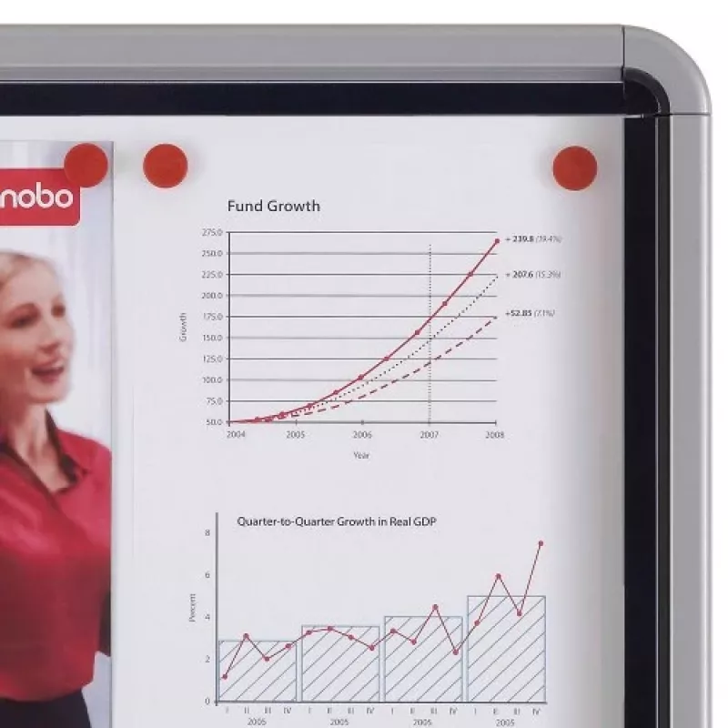 Nobo Premium Plus Magnetische abschließbare Outdoor-Informationstafel 8xA4
