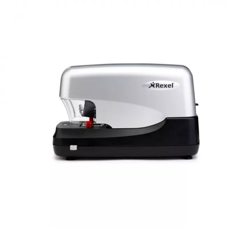 Rexel Stella70 Elektrischer Kartuschenhefter EU, 70 Blatt, rückseitig, 5000 Heftklammern, Schwarz, Silber, 259 mm, 372 mm