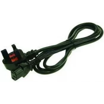 2-Power IEC C13 Kabel mit UK-Stecker Schwarz C13 Kupplung