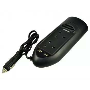 Duracell 175W Doppel-UK-Steckdosen-Wechselrichter, Universal, Auto, 12 V, 175 W, 12 V, DC-zu-AC