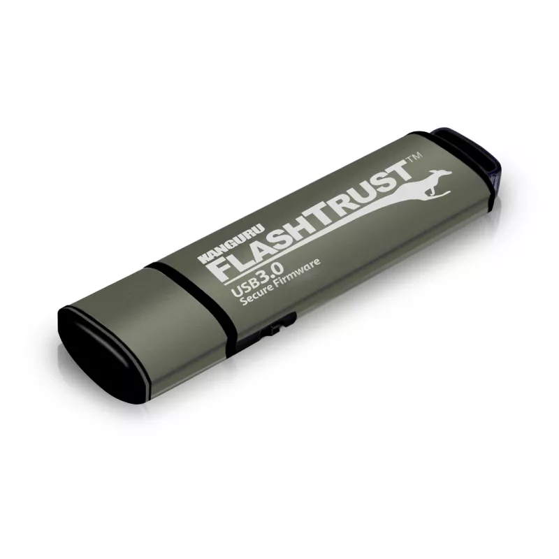 Kanguru FlashTrust™ USB 3.0 128 GB |Sicherer Flash-Speicher| Sichere Firmware | Physischer Schreibschutzschalter |Schutz vor BadUSB | Erfüllung der NIST-Anforderungen