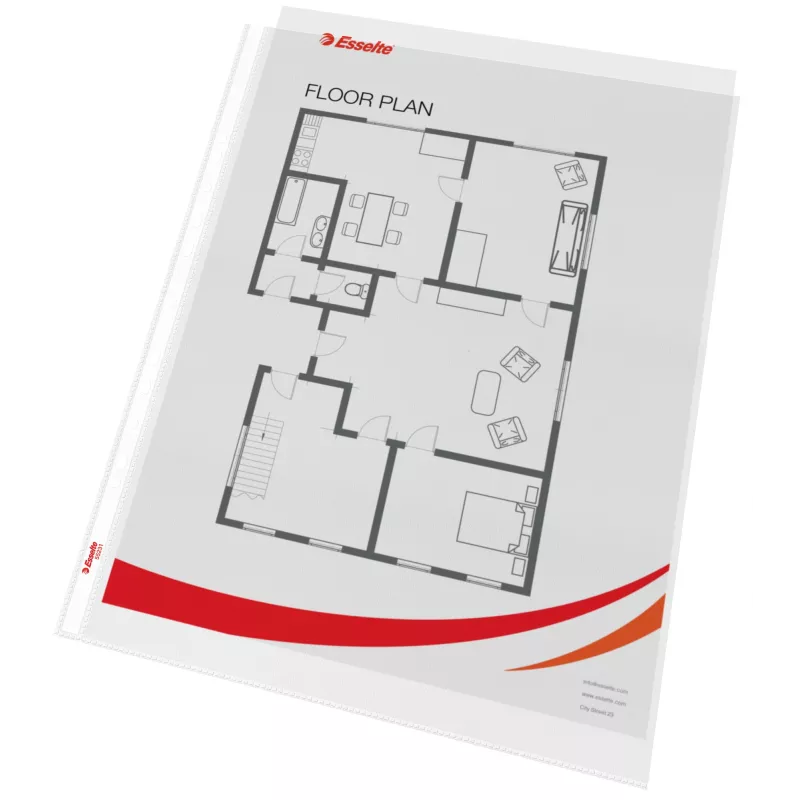 Esselte Quality Pocket A3 Hochformat, 30% recycelter Kunststoff aus Pre-Consumer-Material