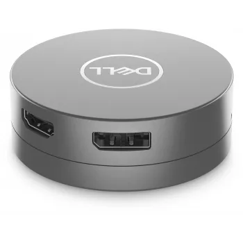 DELL 6-in-1 USB-C Multiport Adapter – DA305, Kabelgebunden, USB 3.2 Gen 2 (3.1 Gen 2) Typ-C, 10,100,1000 Mbit/s, Silber, 3840 x 2160 Pixel, Dell