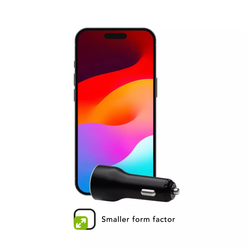 Auto-Ladegerät USB-C 65W von d bramante re-charge – 12–24V Zigarettenanzünder, 1× USB-C, Schwarz