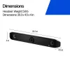 HP Poly Studio X52 All-In-One Video Bar, Gruppen-Videokonferenzsystem, 4K Ultra HD, 30 fps, 95°, 5x, Android