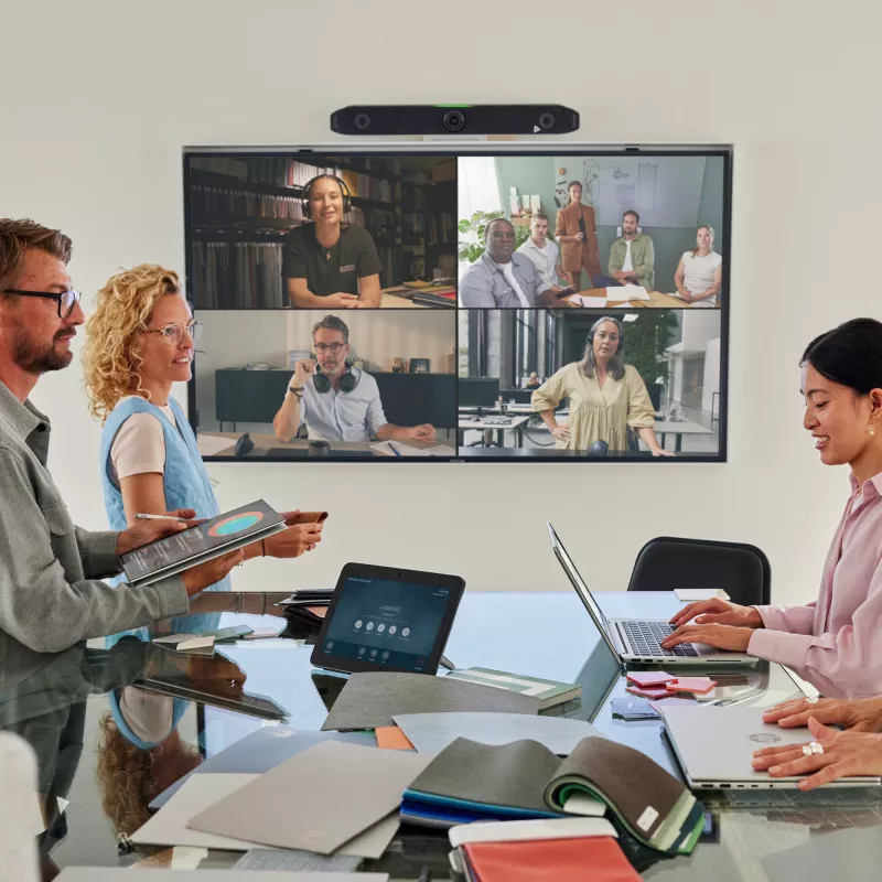 HP Poly Studio X52 All-In-One Video Bar, Gruppen-Videokonferenzsystem, 4K Ultra HD, 30 fps, 95°, 5x, Android