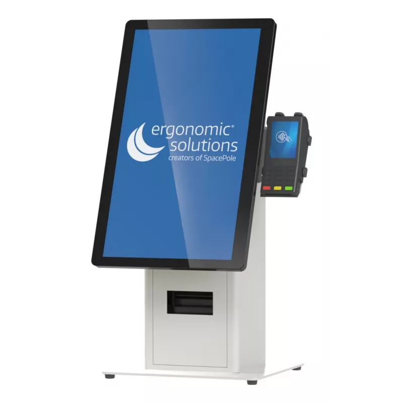Kiosk-Set Ergonomic Solutions SpacePole Mini Kiosk Countertop Schwarz Metall