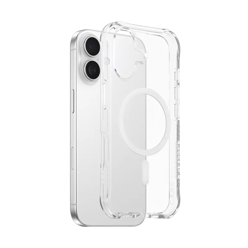 PanzerGlass CARE™ by ® Samba Hülle Transparent mit weißem MagSafe iPhone 17 | Bulk