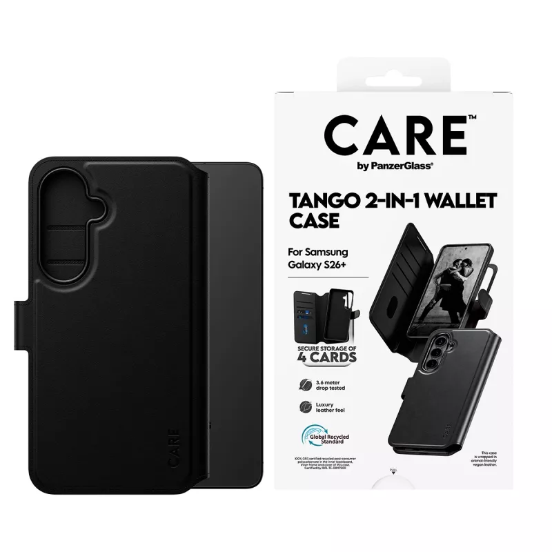 PanzerGlass CARE™ by ® Tango 2-in-1 Brieftaschenhülle mit Qi Samsung Galaxy S26+