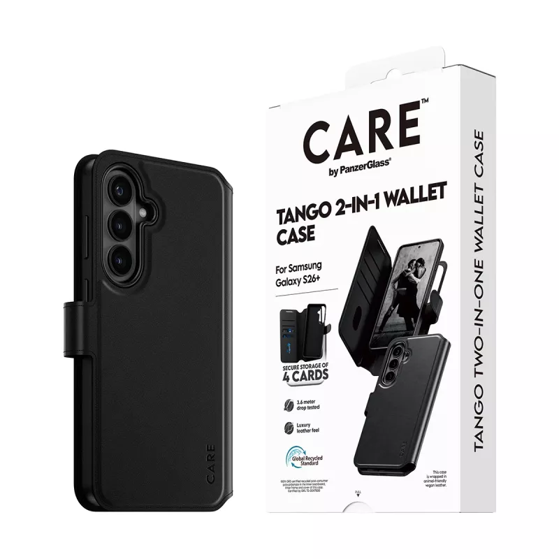 PanzerGlass CARE™ by ® Tango 2-in-1 Brieftaschenhülle mit Qi Samsung Galaxy S26+