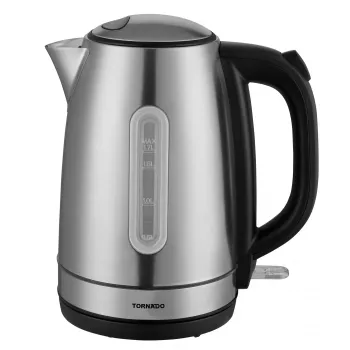 TORNADO TKE-01401ZA-GS | 1,7 l Edelstahl-Wasserkocher mit LED-Ring