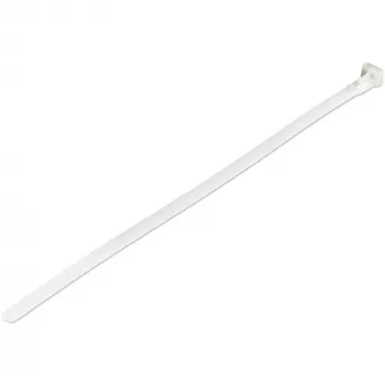 StarTech.com 25 cm wiederverwendbare Kabelbinder – 7 mm breit, 65 mm Bündeldurchmesser, 22 kg Zugfestigkeit, lösbare Nylonbinder, innen/außen, 94V-2/UL gelistet, 100er-Pack – Weiß