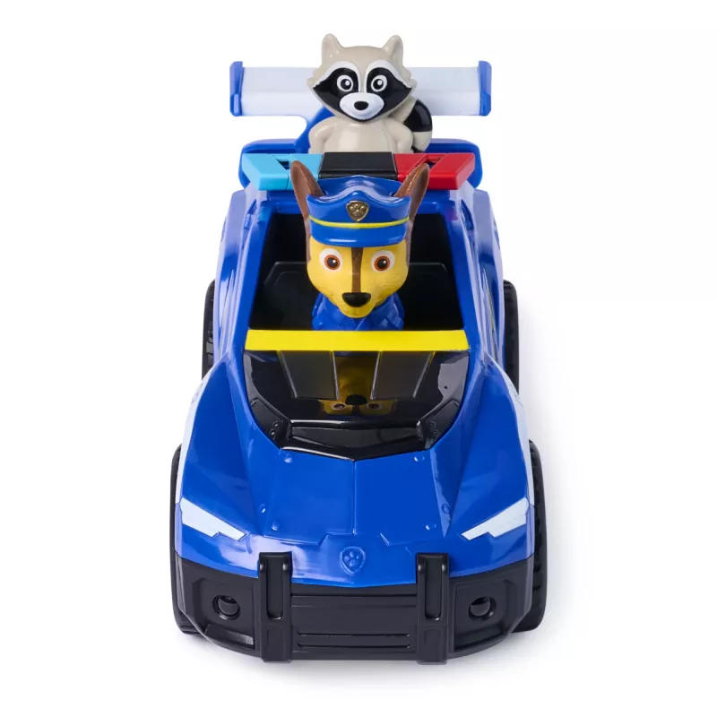 PAW Patrol : Search & Rescue, Chase Rescue Cruiser Fahrzeug mit 2 Figuren, Polizeiauto-Spielzeug mit Rückziehmechanismus, Kinderspielzeug für Jungen & Mädchen ab 3 Jahren