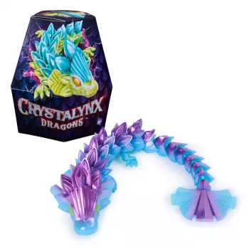 CrystaLynx Dragons, 9-Zoll sammelbare bewegliche Drachen-Spielfigur für Kinder & Erwachsene, Blindbox, Fidget-Spielzeug für Zuhause, Büro & Schreibtisch-Deko (Stile können variieren)