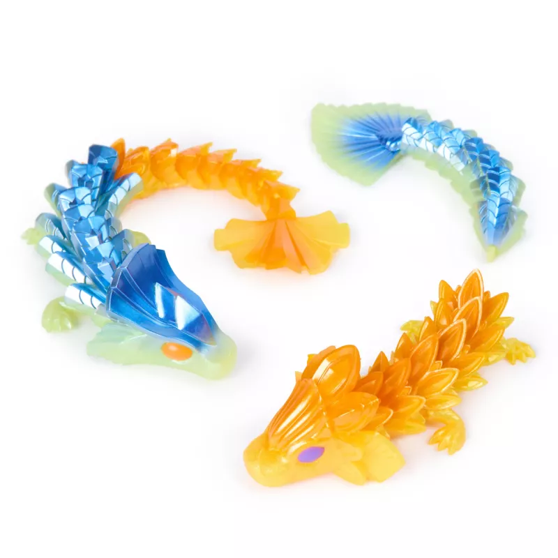 CrystaLynx Dragons, 9-Zoll sammelbare bewegliche Drachen-Spielfigur für Kinder & Erwachsene, Blindbox, Fidget-Spielzeug für Zuhause, Büro & Schreibtisch-Deko (Stile können variieren)