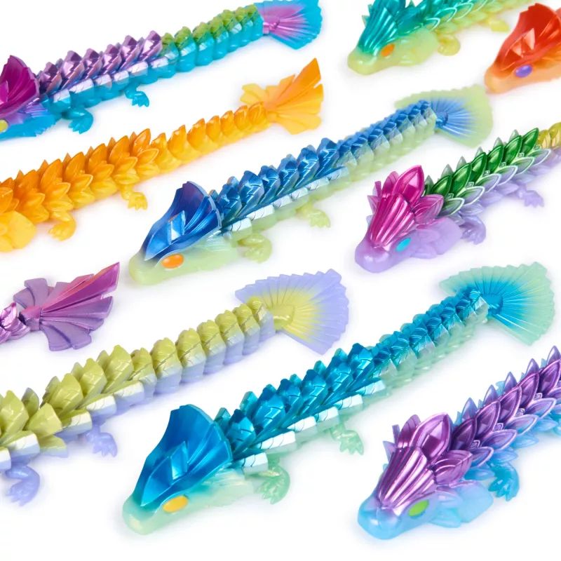 CrystaLynx Dragons, 9-Zoll sammelbare bewegliche Drachen-Spielfigur für Kinder & Erwachsene, Blindbox, Fidget-Spielzeug für Zuhause, Büro & Schreibtisch-Deko (Stile können variieren)
