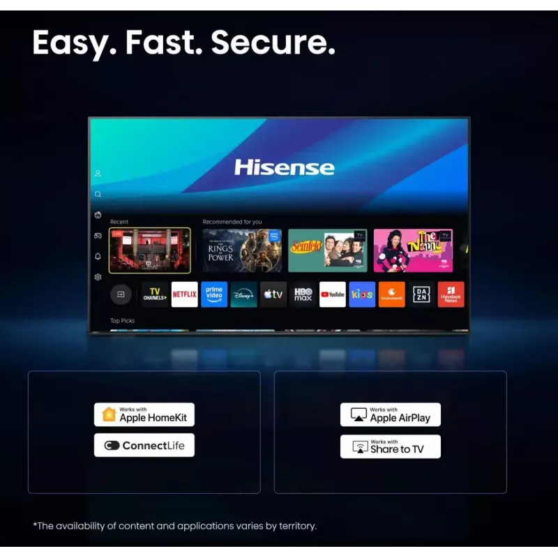 LED TV Hisense 40A49S 40 Zoll (100 cm) HD Feature TV, schwarz