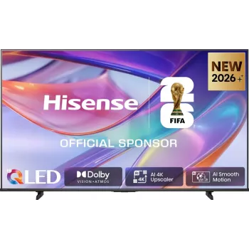 Hisense 55E7S 55 Zoll QLED 4K Ultra HD Smart TV mit VIDAA, Direct-LED, 3840×2160, 330 cd/m², DVB-T2/C/S2, Wi‑Fi, Schwarz