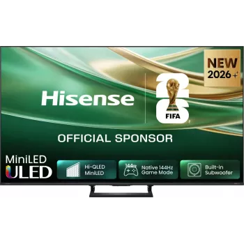 Hisense 85E8S 85 Zoll ULED 4K Mini LED Smart TV, 3840×2160, 400 cd/m², Wi‑Fi, HomeOS (Grau)