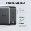 Ladegerät Ugreen Nexode 100W GaN USB-C USB-A Schnellladung 3 Ports