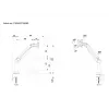 Multibrackets M VESA Gas Lift Arm Schreibtisch- oder Wandhalterung Basic Schwarz Klemme/Durchschraubmontage 10 kg