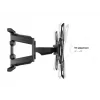 Wandhalterung MULTIBRACKETS M VESA Flexarm Full Motion Dual 400x400 für 40–70 Zoll Bildschirme, 45 kg, schwarz