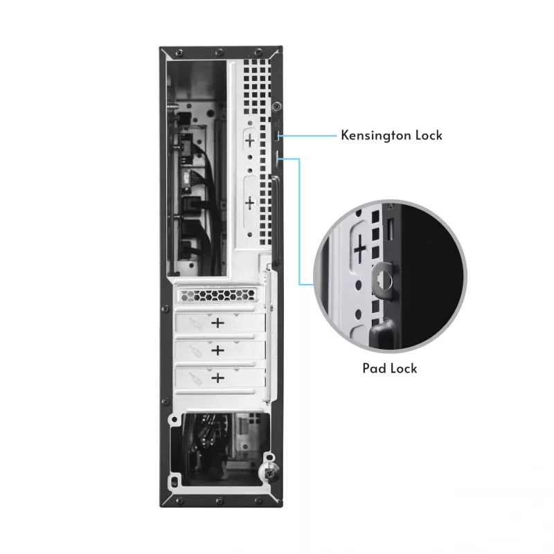 Computergehäuse CHIEFTEC DT-10B-300 Small Form Factor (SFF) Schwarz mit 300 W TFX-Netzteil