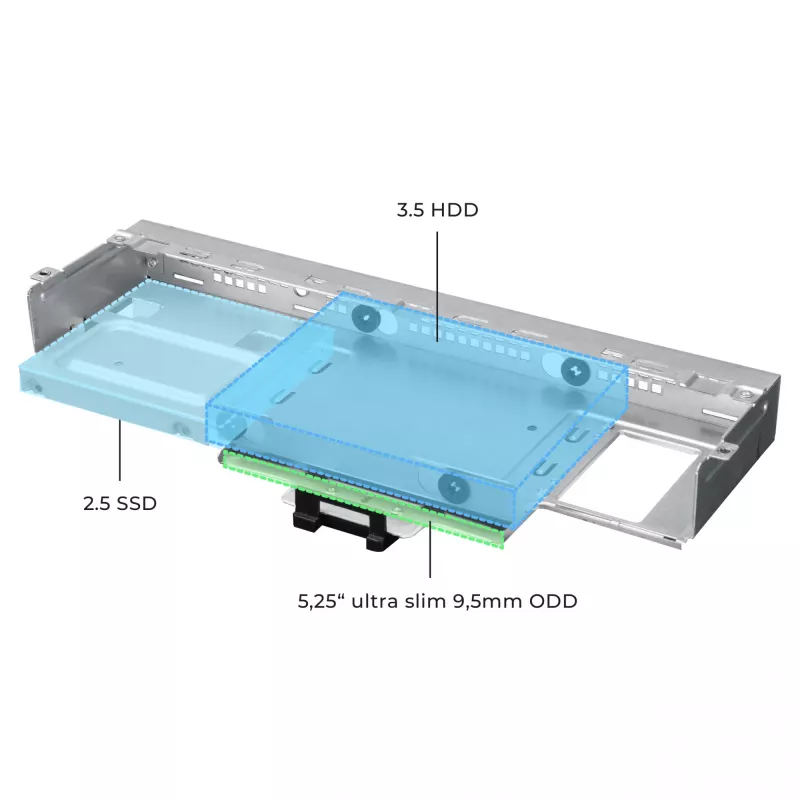Computergehäuse CHIEFTEC DT-10B-300 Small Form Factor (SFF) Schwarz mit 300 W TFX-Netzteil