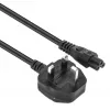 Manhattan Netzkabel, UK 3-poliger Stecker auf C5-Buchse (Kleeblatt/dreieckig), 1,8 m, 16 A, Kabel, lebenslange Garantie