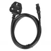 Manhattan Netzkabel, UK 3-poliger Stecker auf C5-Buchse (Kleeblatt/dreieckig), 1,8 m, 16 A, Kabel, lebenslange Garantie