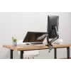 Manhattan Dual-Deskmount für TV & Monitore (voll beweglicher Gasdruckfederarm), Für Bildschirme von 10 Zoll bis 27 Zoll, C-Klemme oder Tischdurchführung, VESA-Kompatibilität: 75x75 und 100x100 mm – Überprüfen Sie die Abmessungen der vier Befestigungslöcher auf der Rückseite des Bildschirms, um sicherzustellen, dass sie passen, Max. 9 kg (pro Arm), Halterung