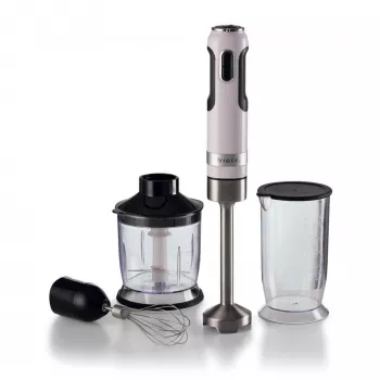 Ariete 602 Moderna Stabmixer, 1000 W, 10 Geschwindigkeitsstufen + Turbo, Zubehör inklusive, Weiß