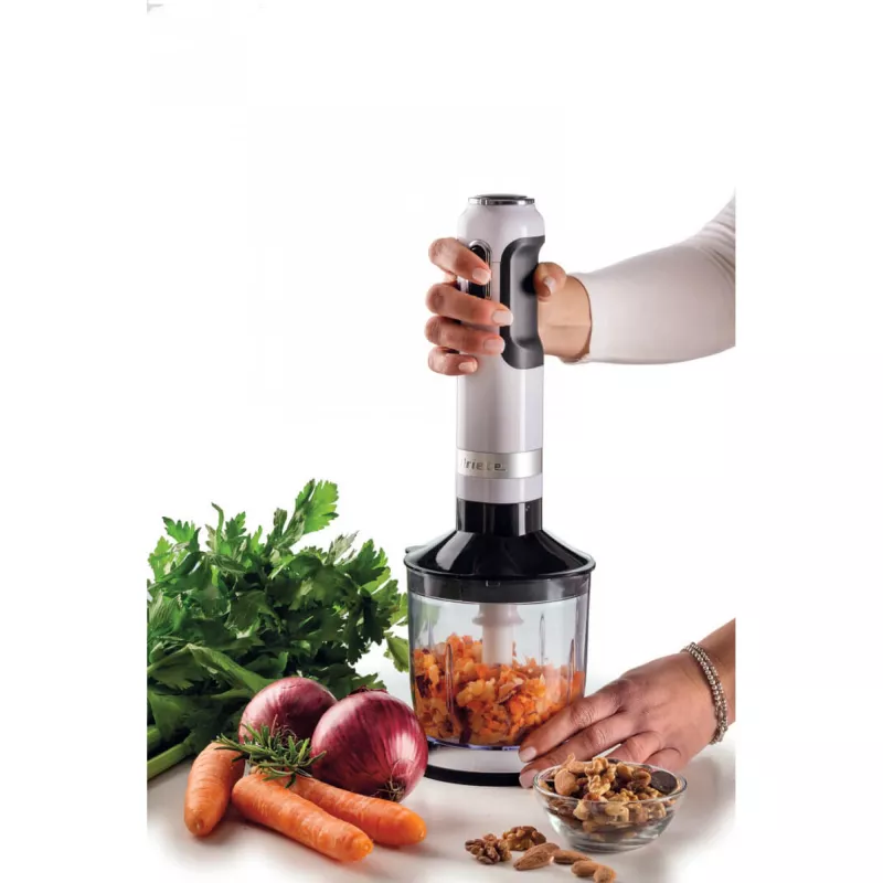 Ariete 602 Moderna Stabmixer, 1000 W, 10 Geschwindigkeitsstufen + Turbo, Zubehör inklusive, Weiß
