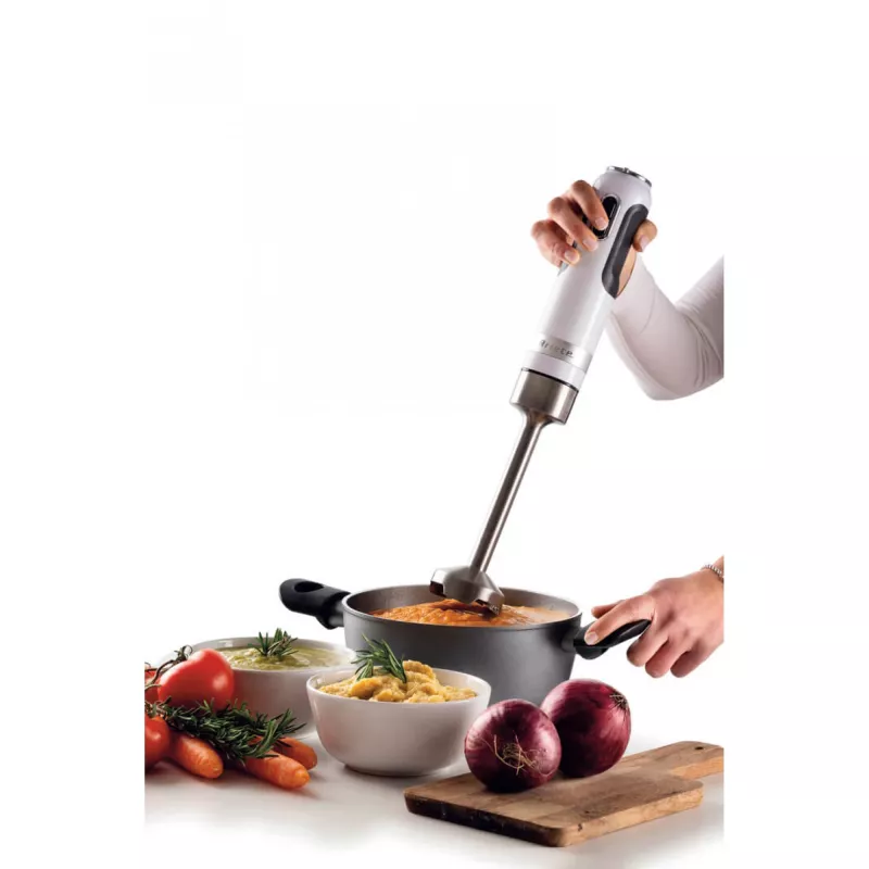 Ariete 602 Moderna Stabmixer, 1000 W, 10 Geschwindigkeitsstufen + Turbo, Zubehör inklusive, Weiß