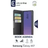 Cellularline Book Agenda 2 - Galaxy A57 Book-style Kunstlederhülle mit Magnetverschluss, Standfunktion und RFID/NFC-Schutz für kontaktlose Karten.